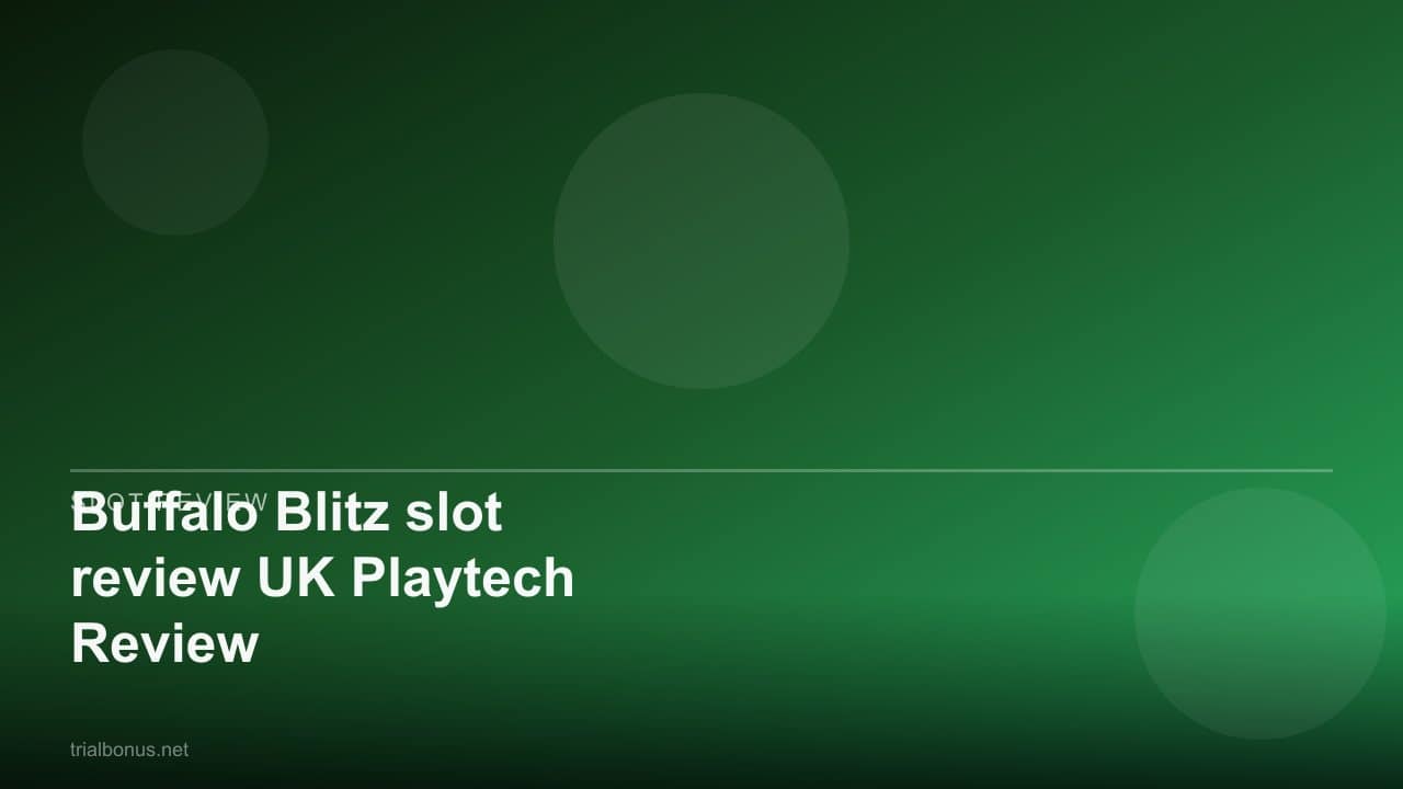 Buffalo Blitz slot review UK Playtech Review review