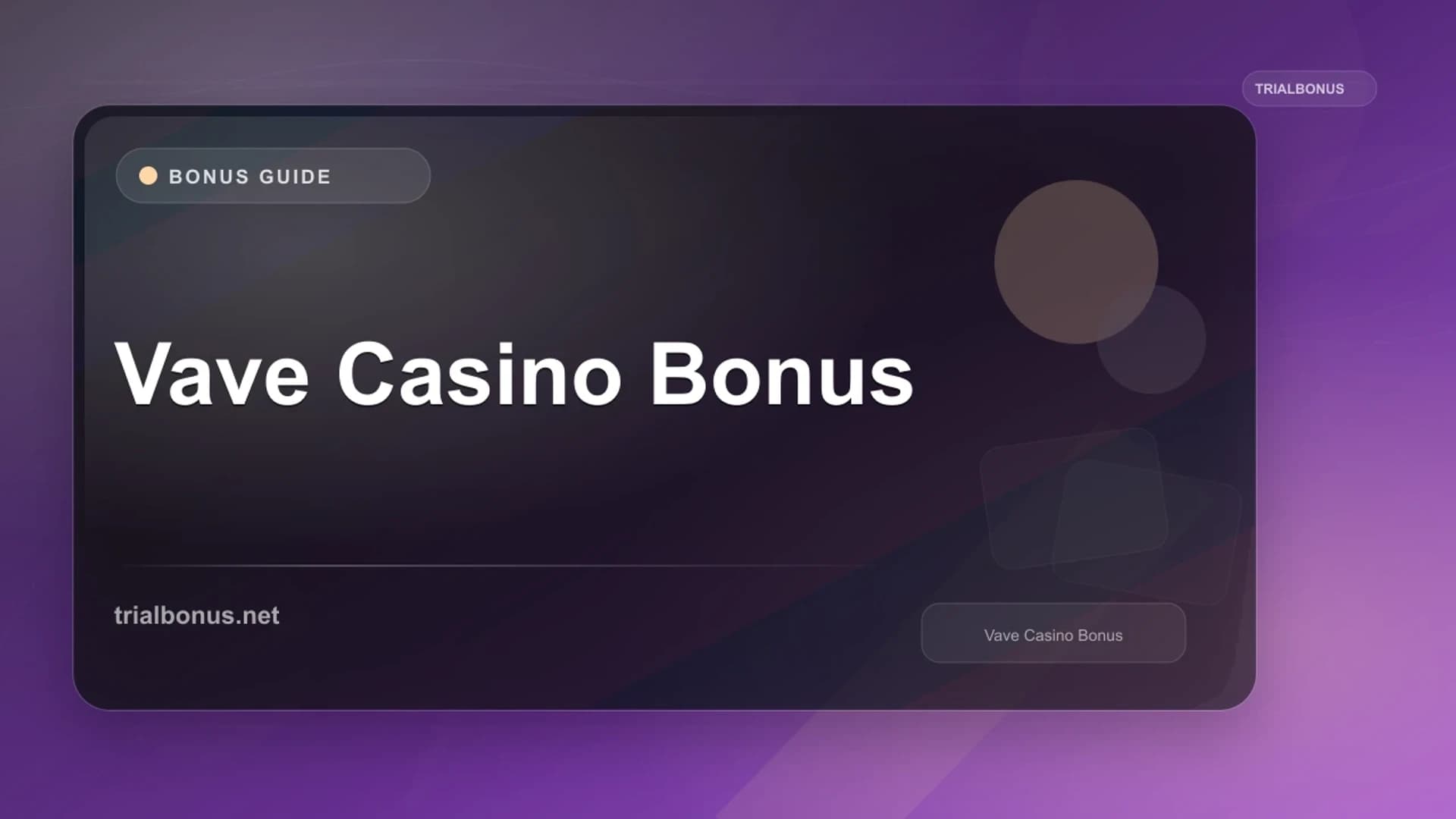 Vave Casino Bonus
