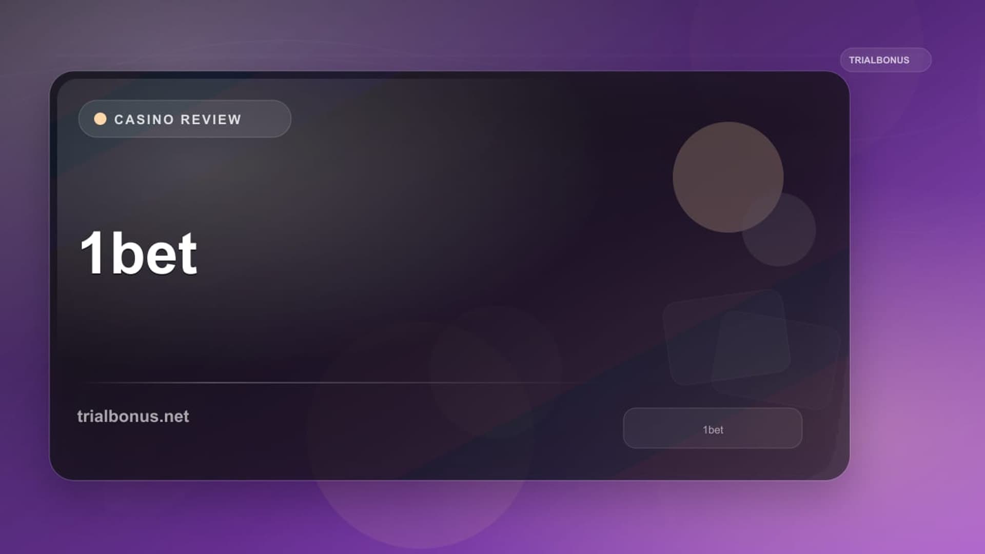 1Bet Casino: Terms and Account Checks