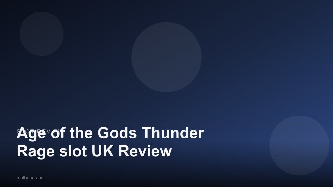 Age of the Gods Thunder Rage slot UK Review