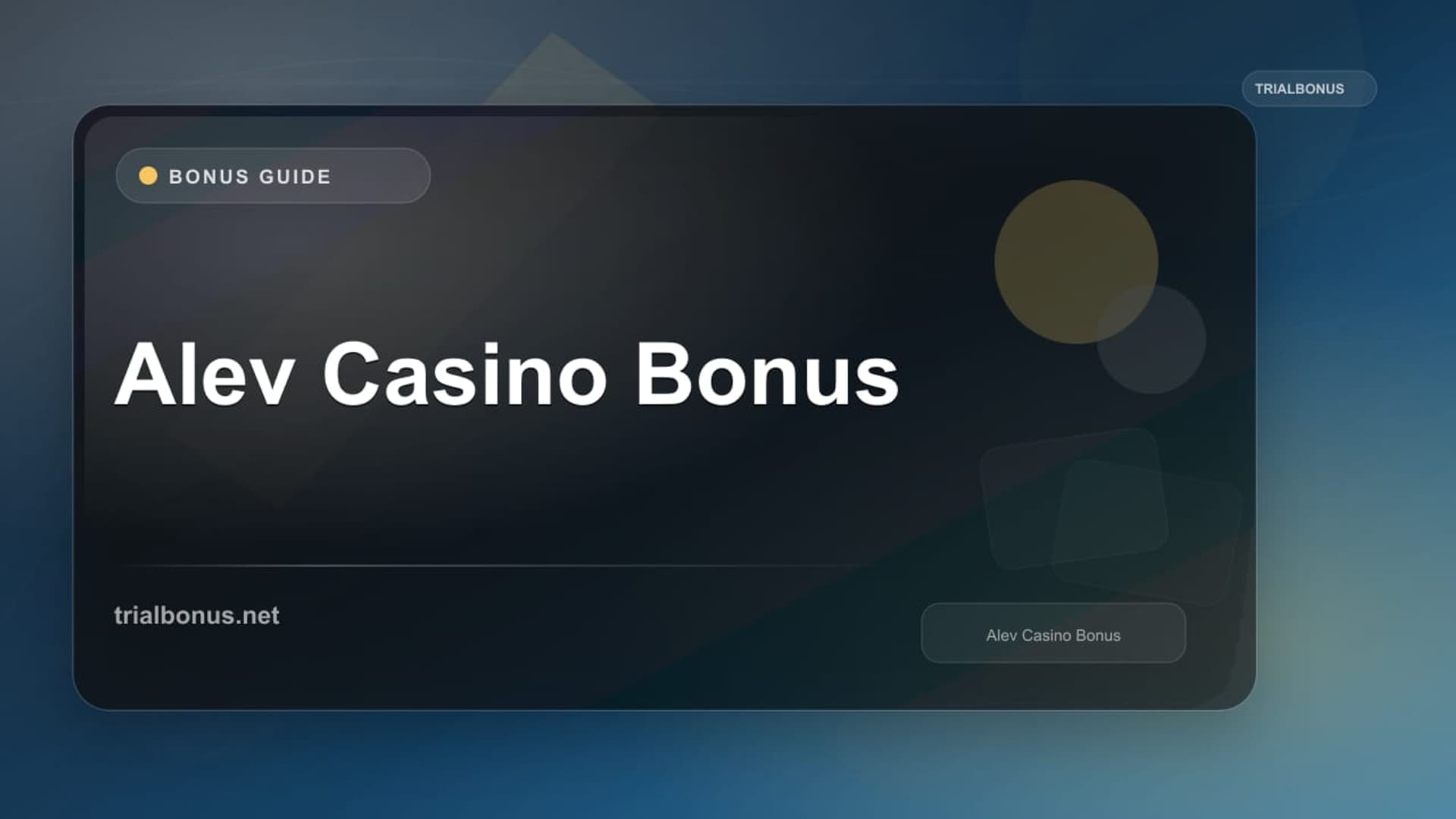 Alev Casino Bonus