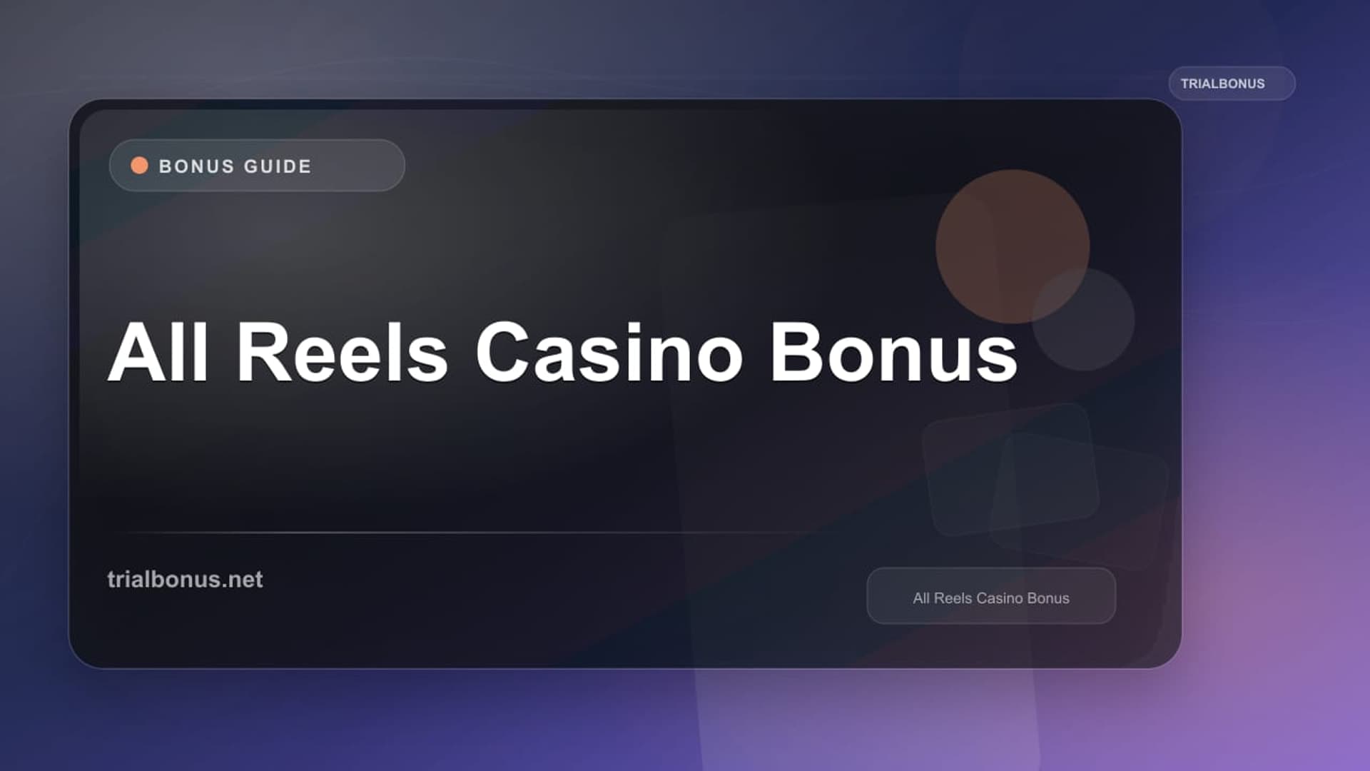 All Reels Casino Bonus
