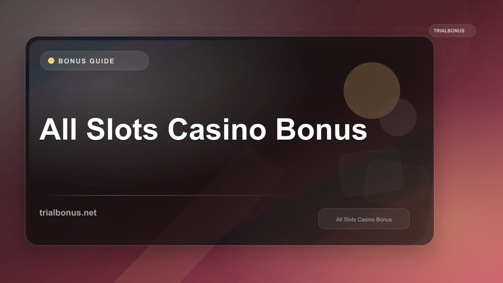 All Slots Casino Bonus