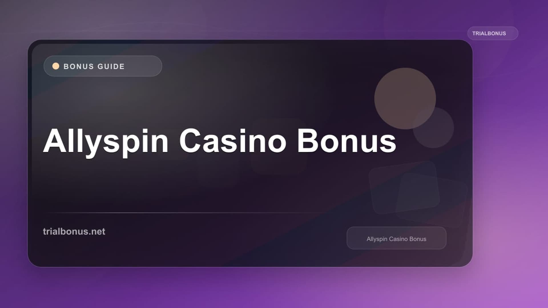 Allyspin Casino Bonus