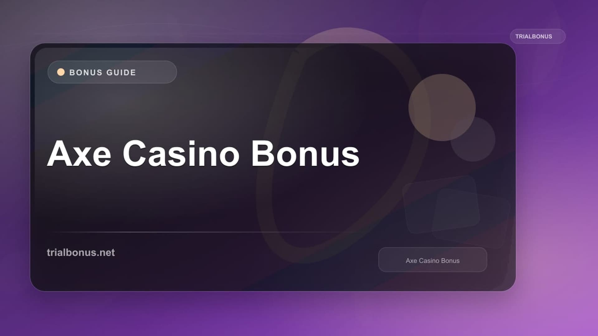 Axe Casino Bonus