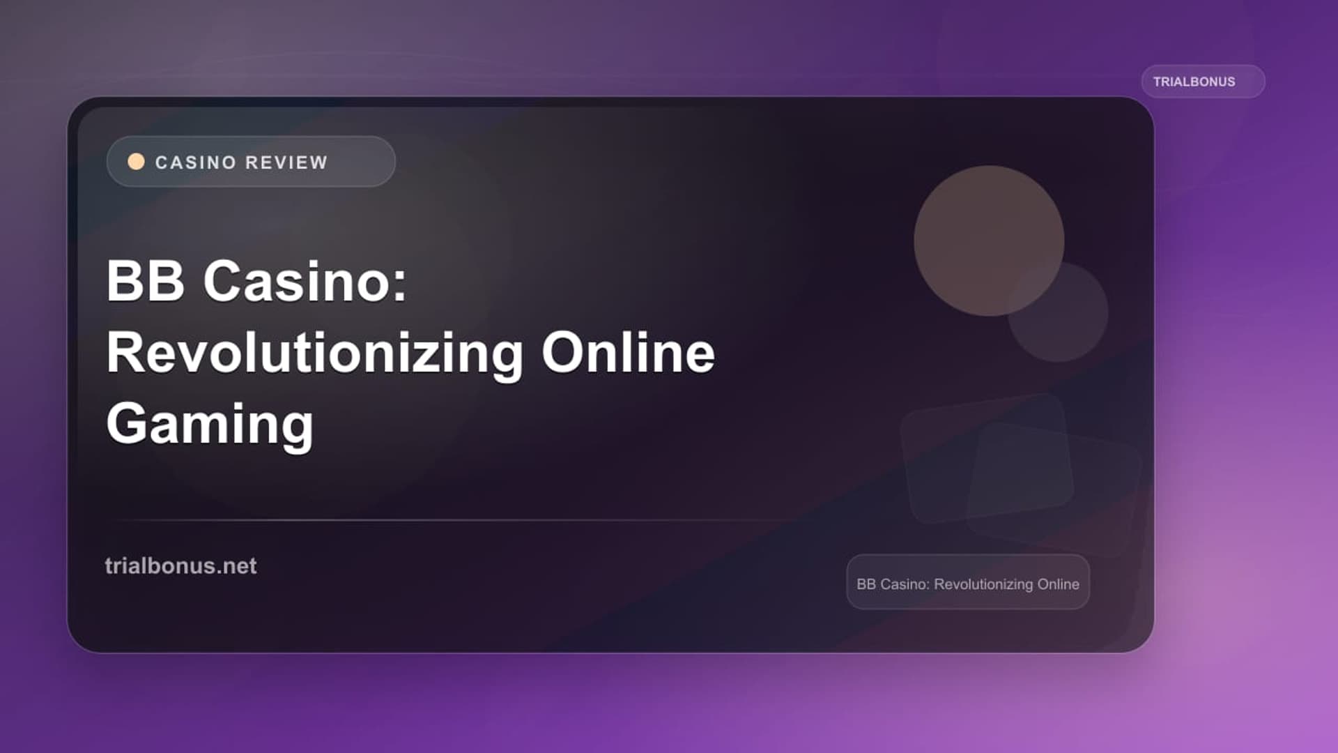 BB Casino: Revolutionizing Online Gaming