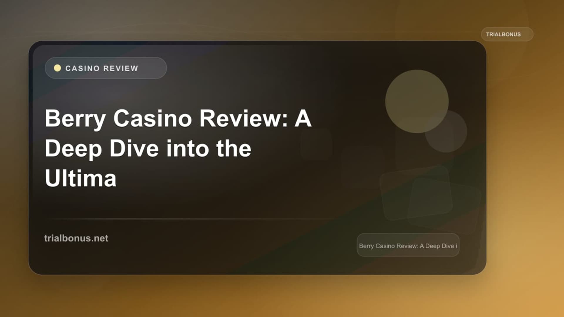 Berry Casino Review: A Deep Dive into the Ultimate Online Gaming Experience