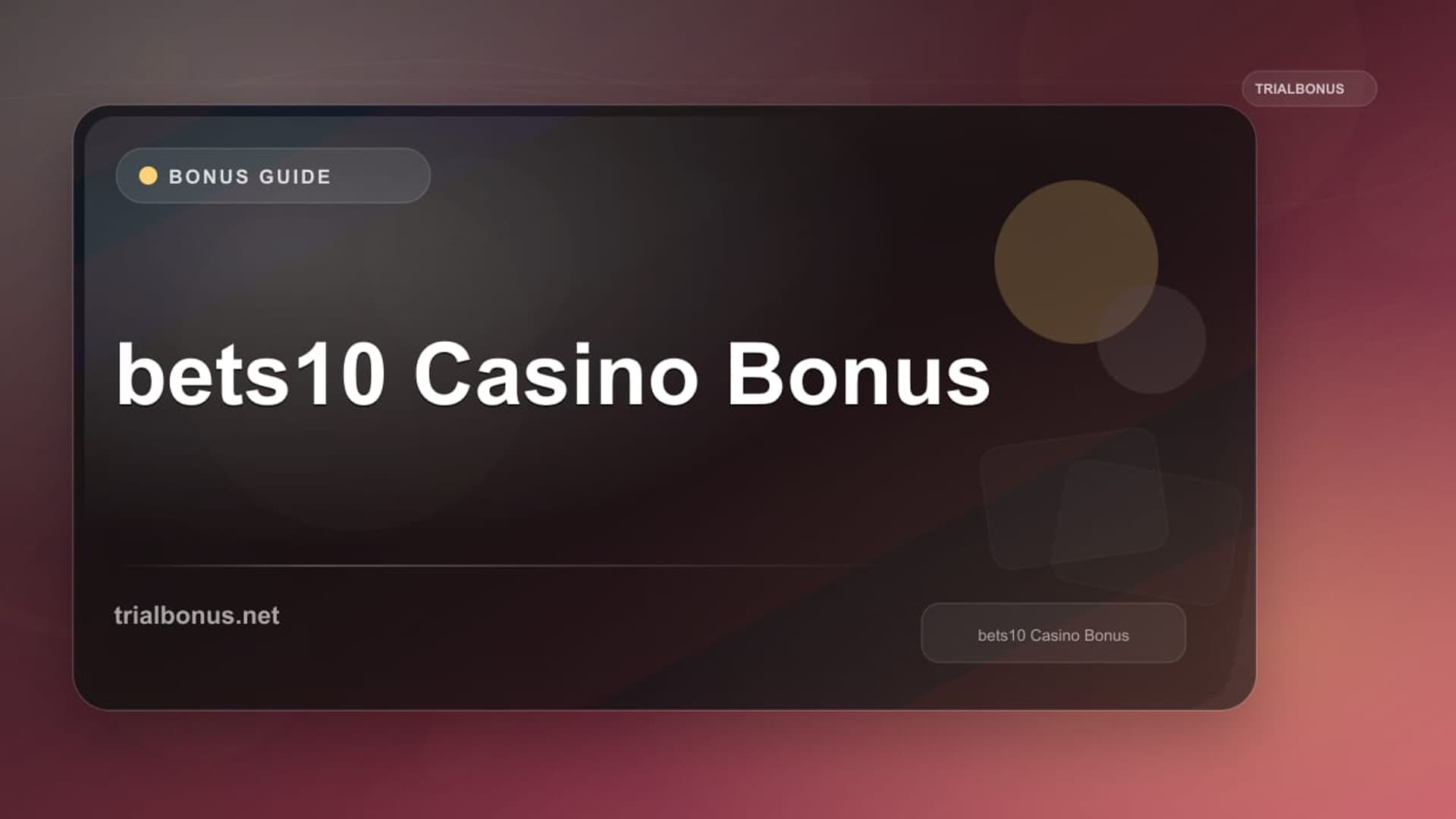 bets10 Casino Bonus