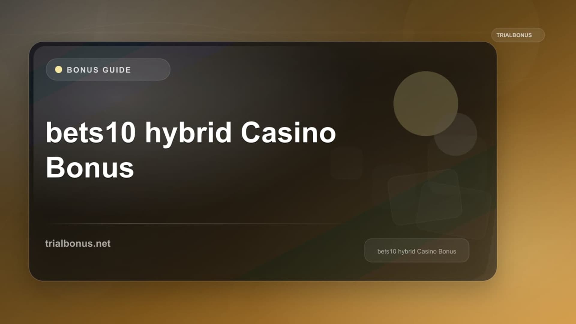 bets10 hybrid Casino Bonus