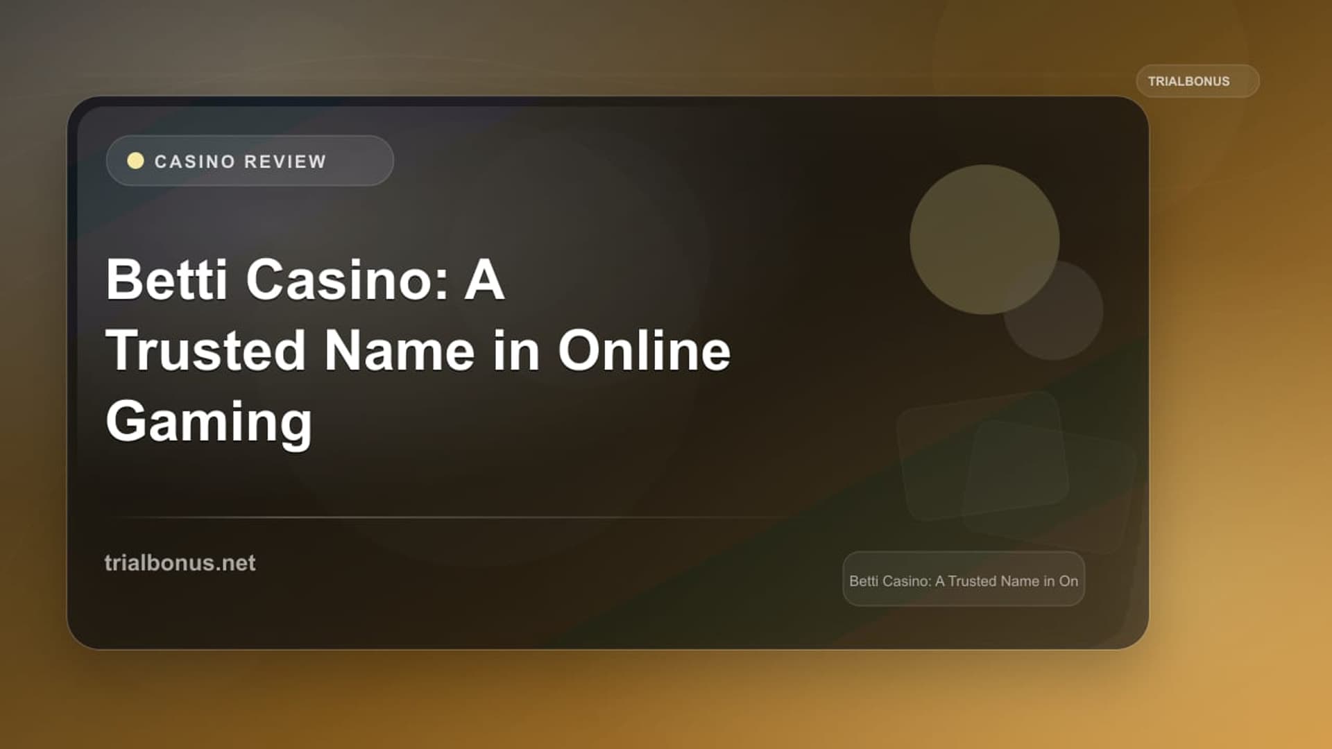 Betti Casino: A Trusted Name in Online Gaming