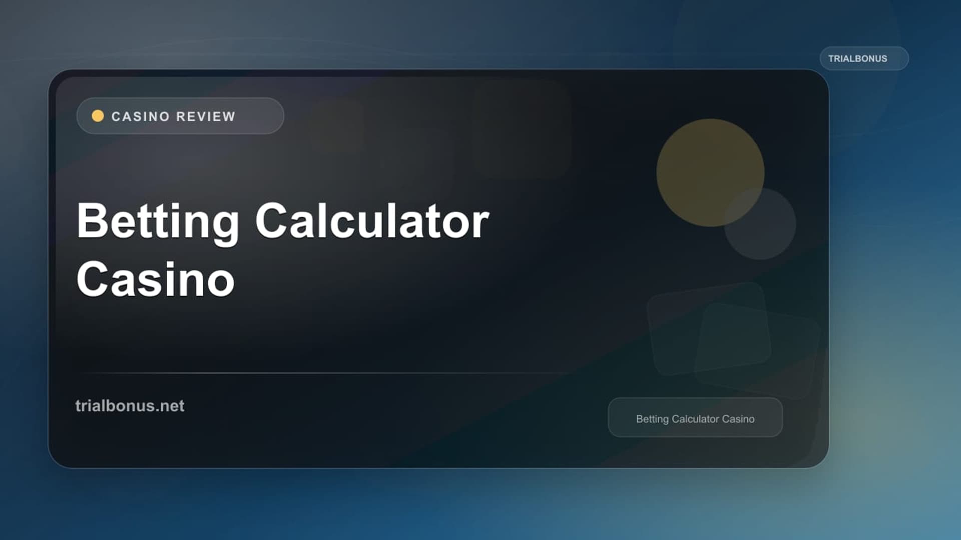 Betting Calculator Casino