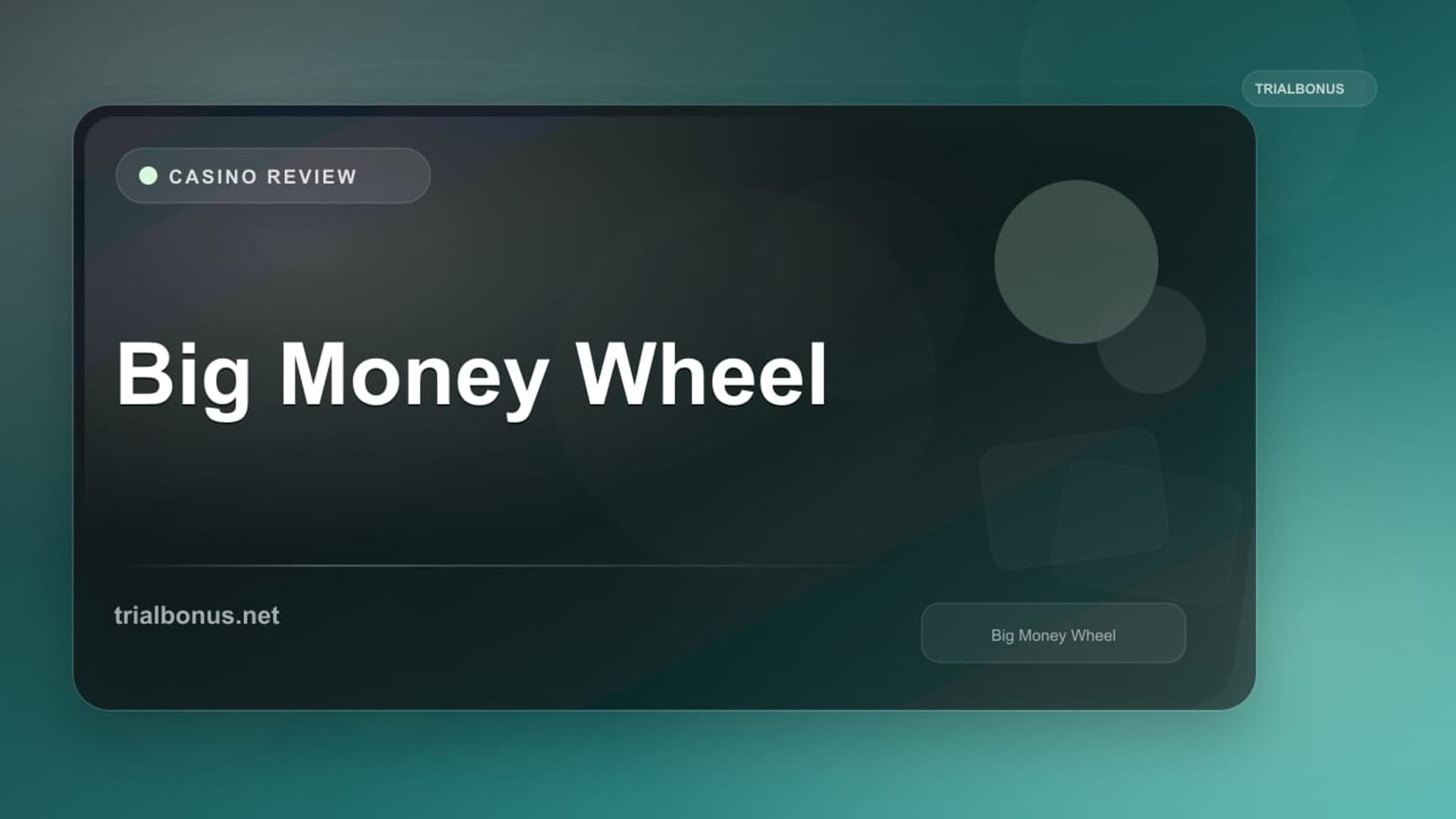 Big Money Wheel