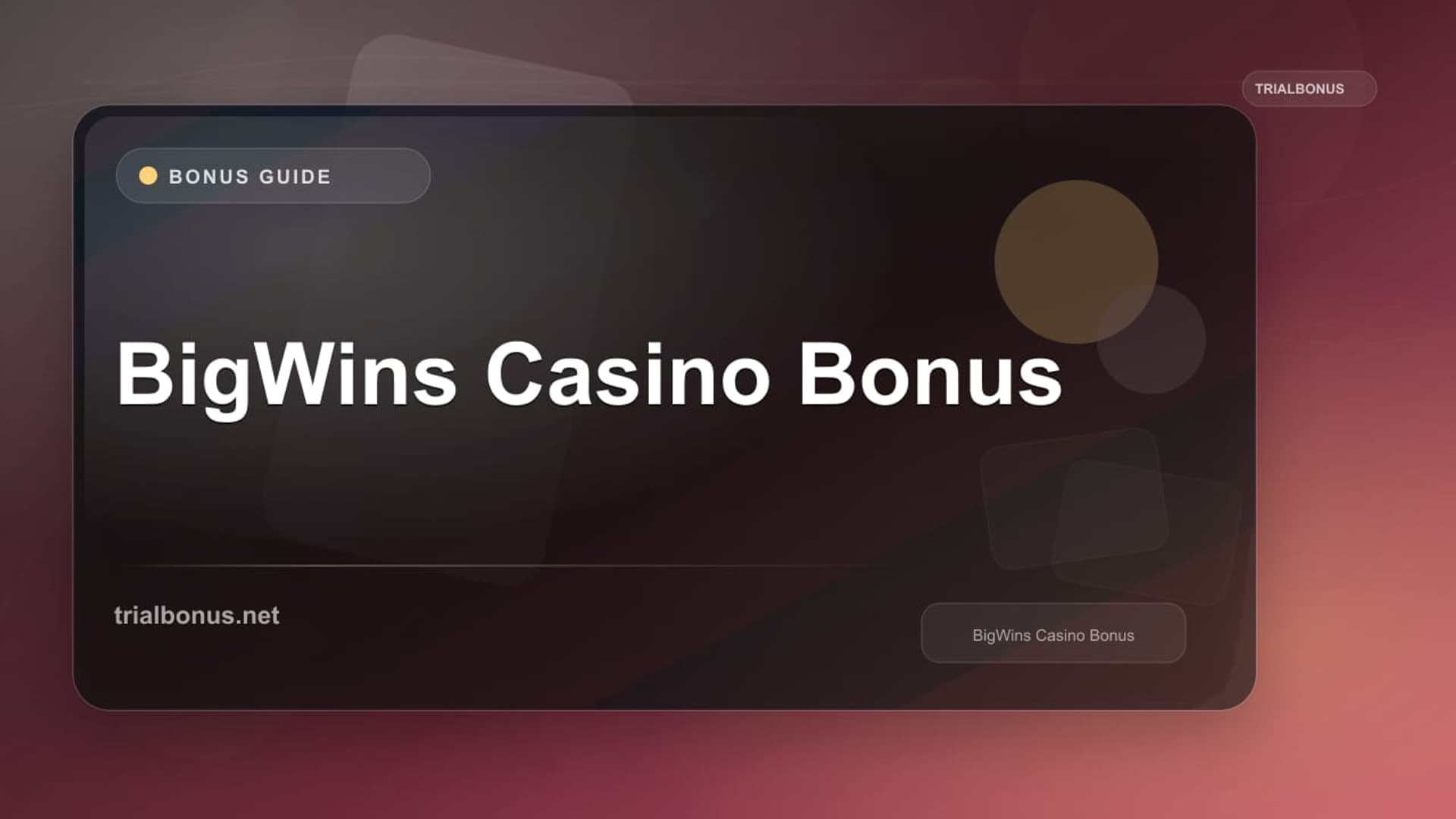 BigWins Casino Bonus