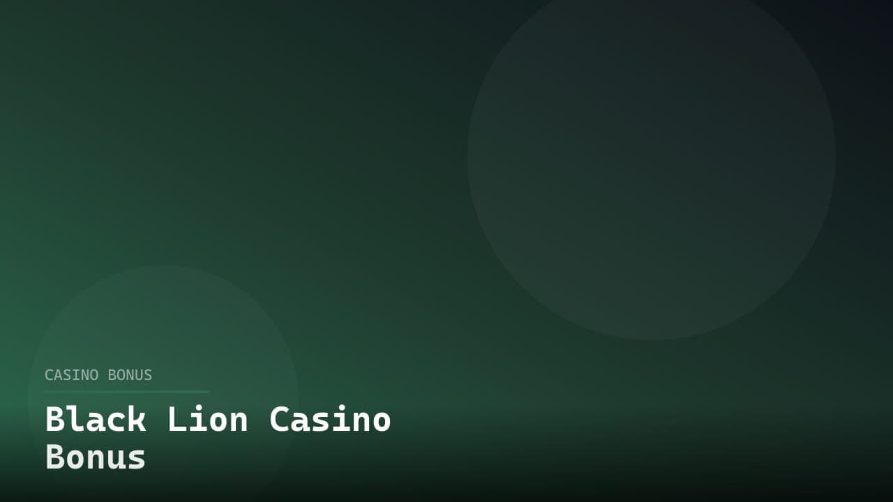 Black Lion Casino Bonus
