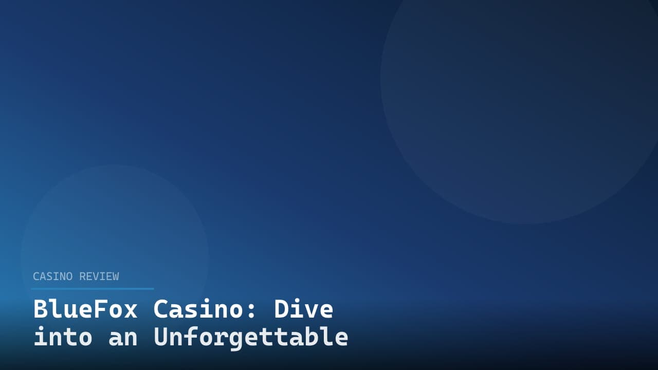 BlueFox Casino: Dive into an Unforgettable Online Gaming Experience logo