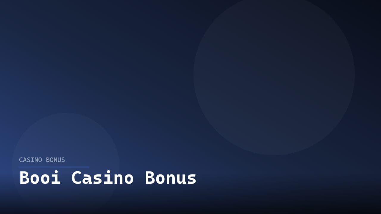 Booi Casino Bonus