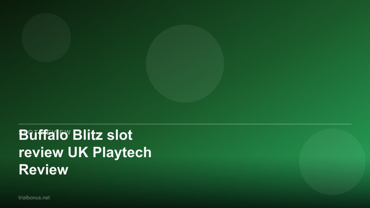 Buffalo Blitz slot review UK Playtech Review