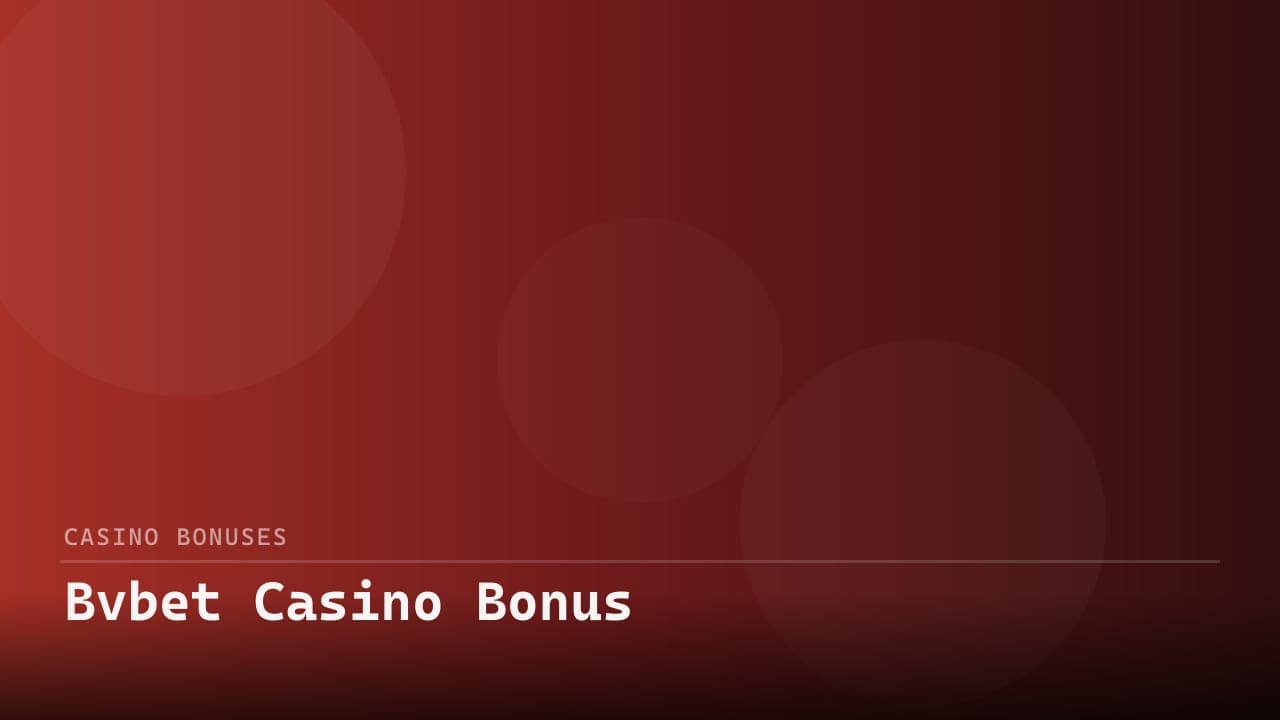 Bvbet Casino Bonus