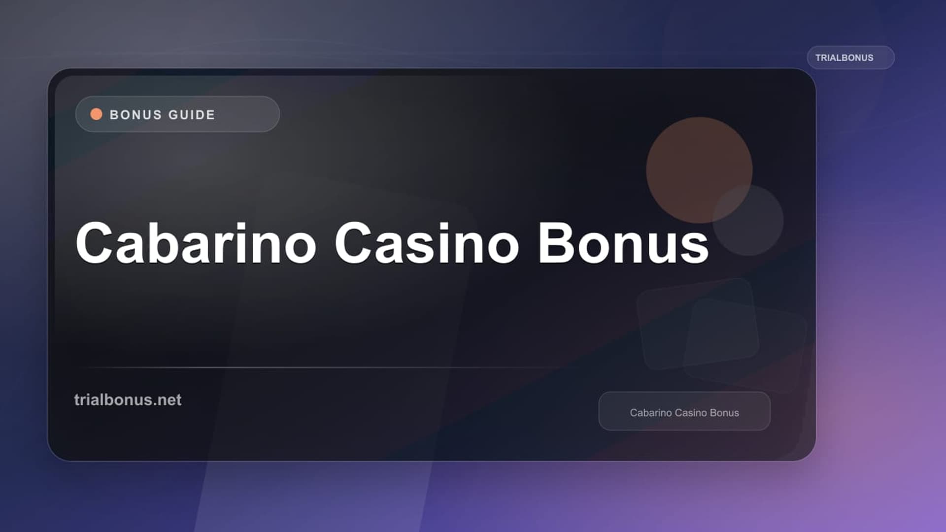 Cabarino Casino Bonus