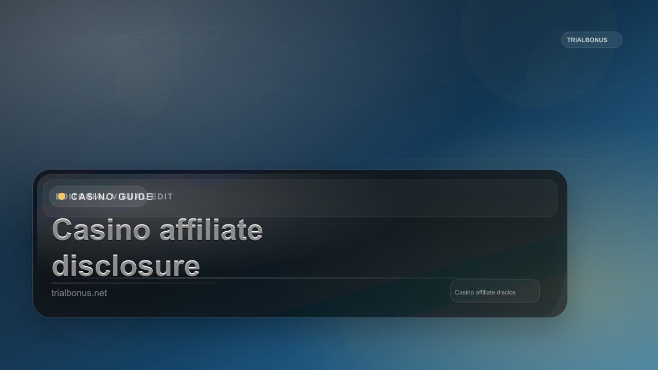 Casino affiliate disclosure Guide