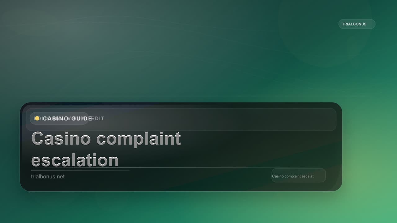 Casino complaint escalation UK Guide
