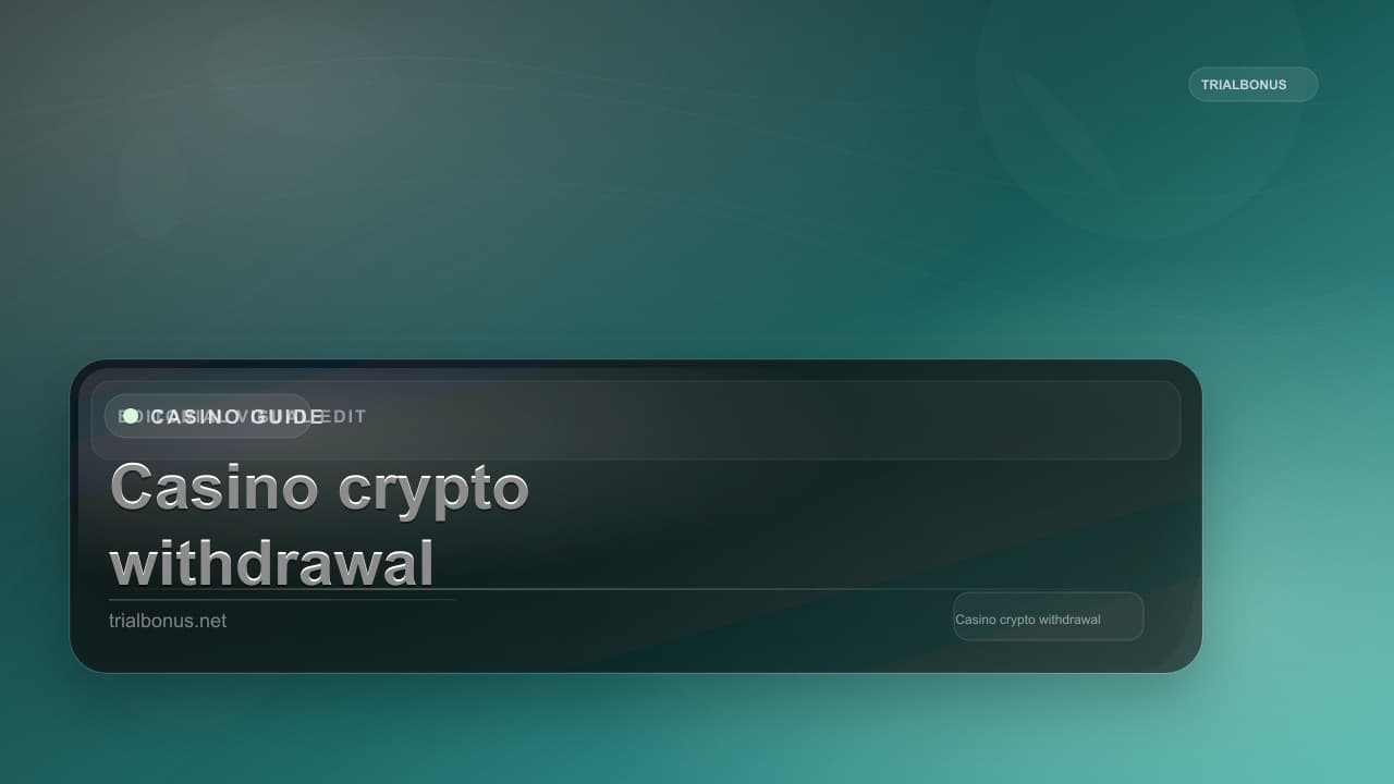 Casino crypto withdrawal Guide