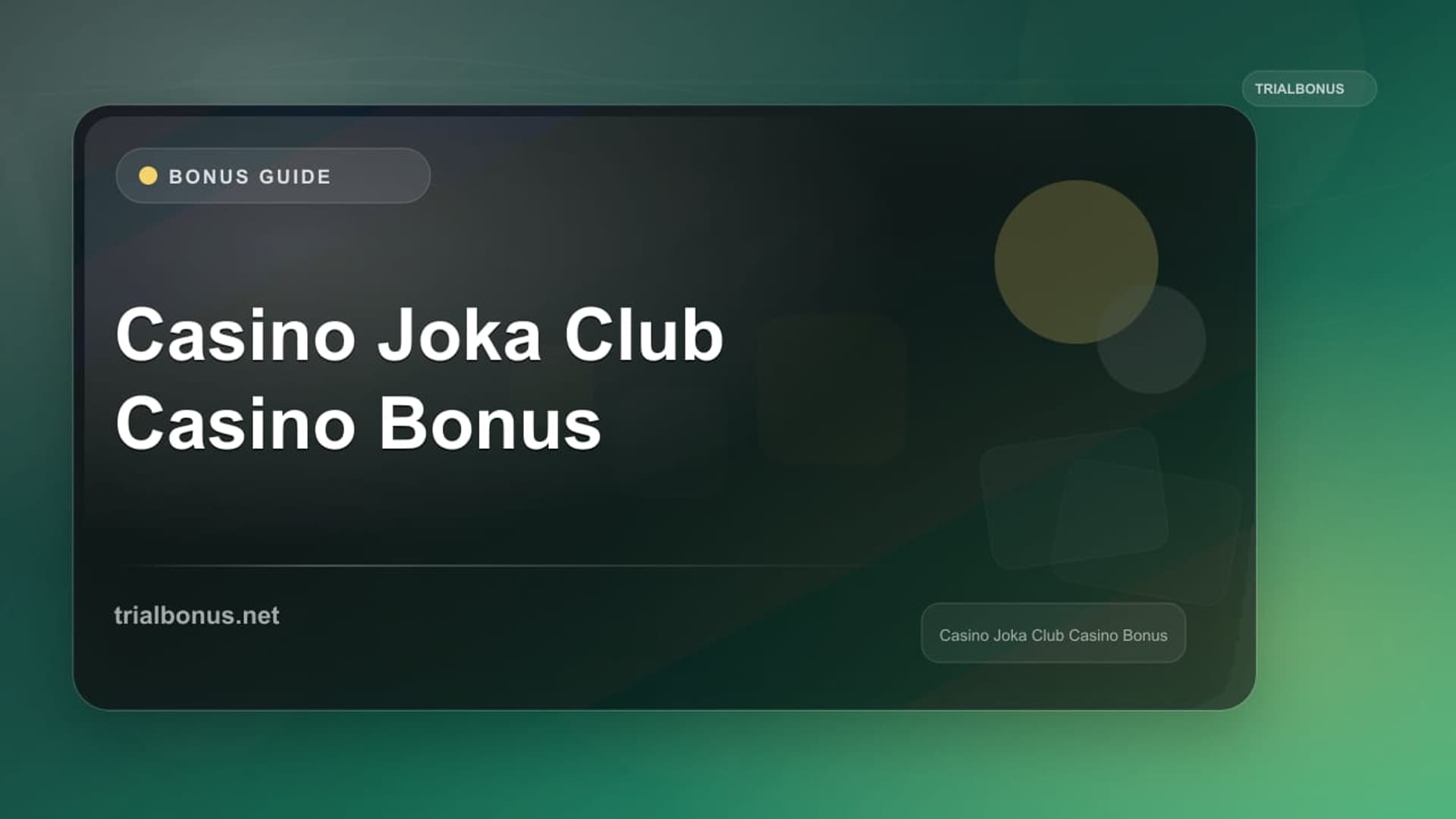 Casino Joka Club Bonus: Terms to Verify