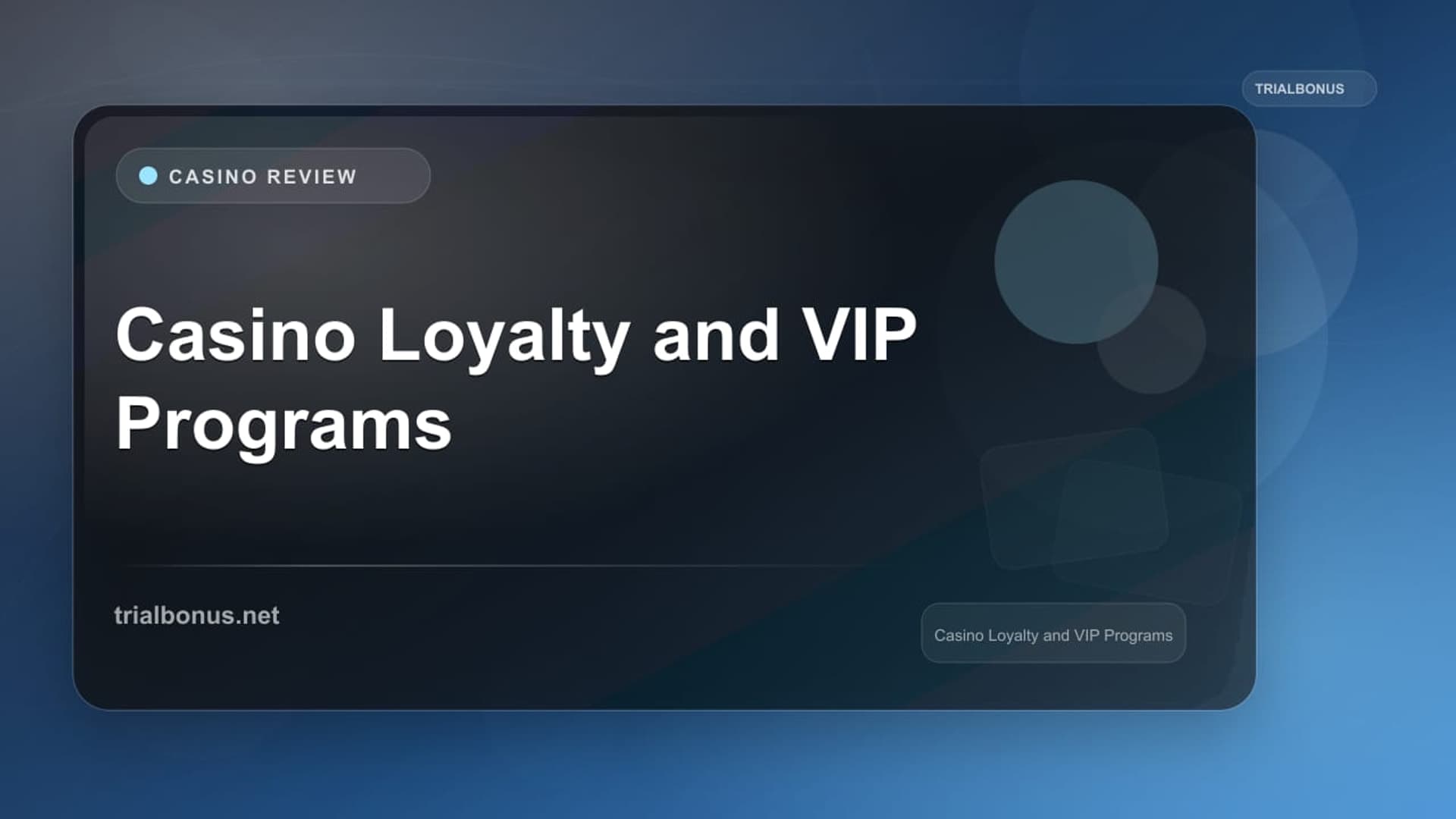 Casino Loyalty and VIP Programs