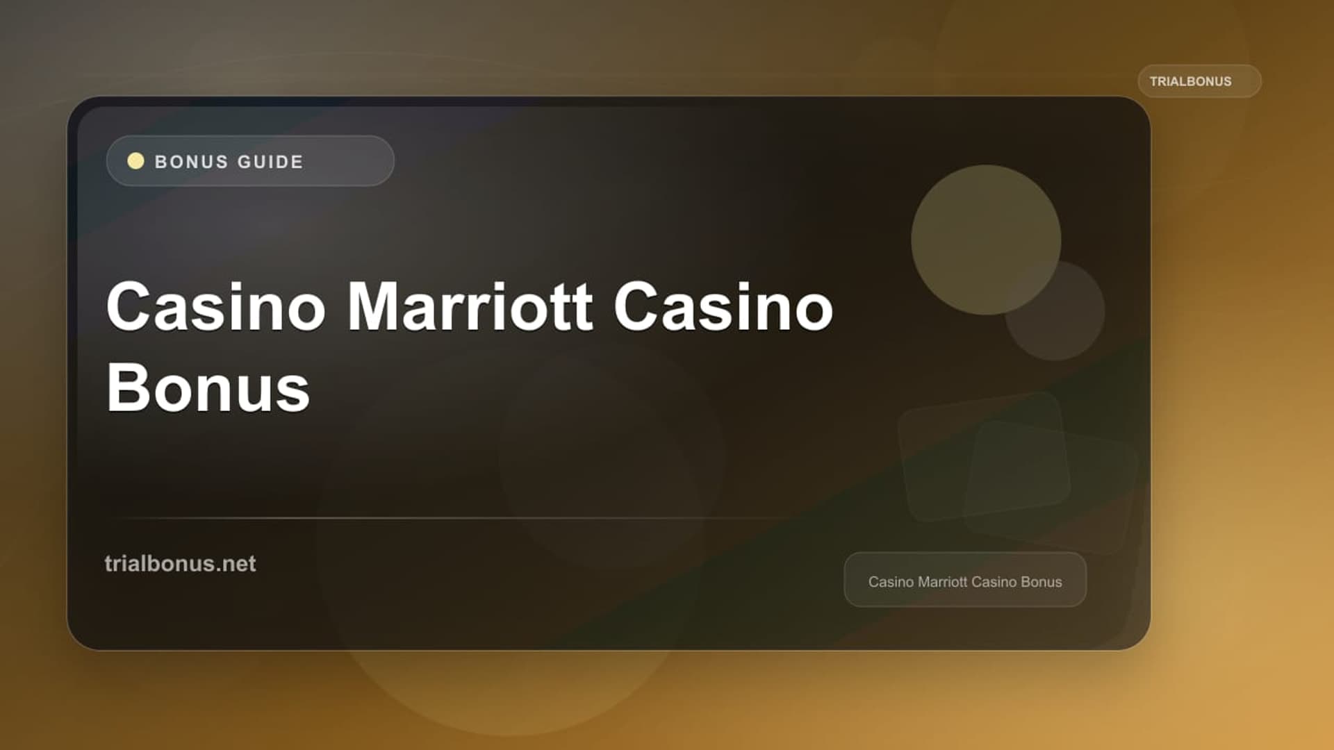 Casino Marriott Bonus Terms Guide
