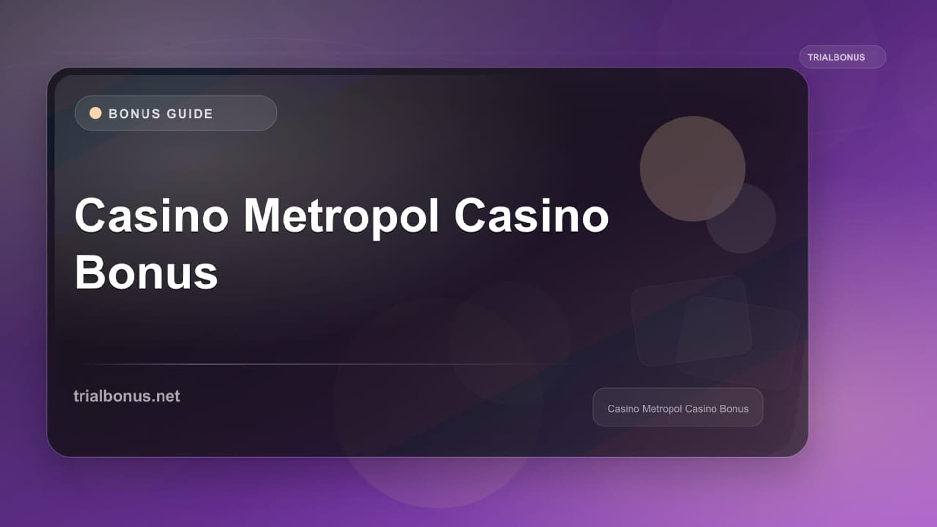 Casino Metropol Bonus: Terms to Check