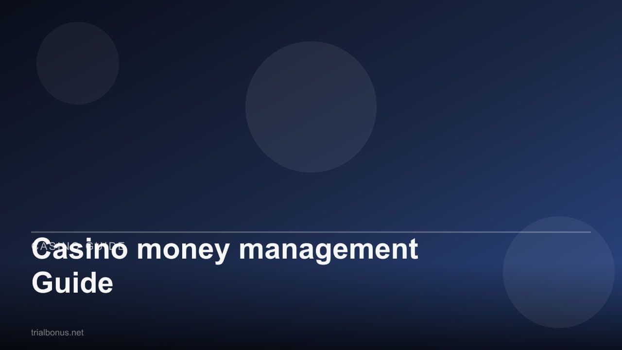 Casino money management Guide
