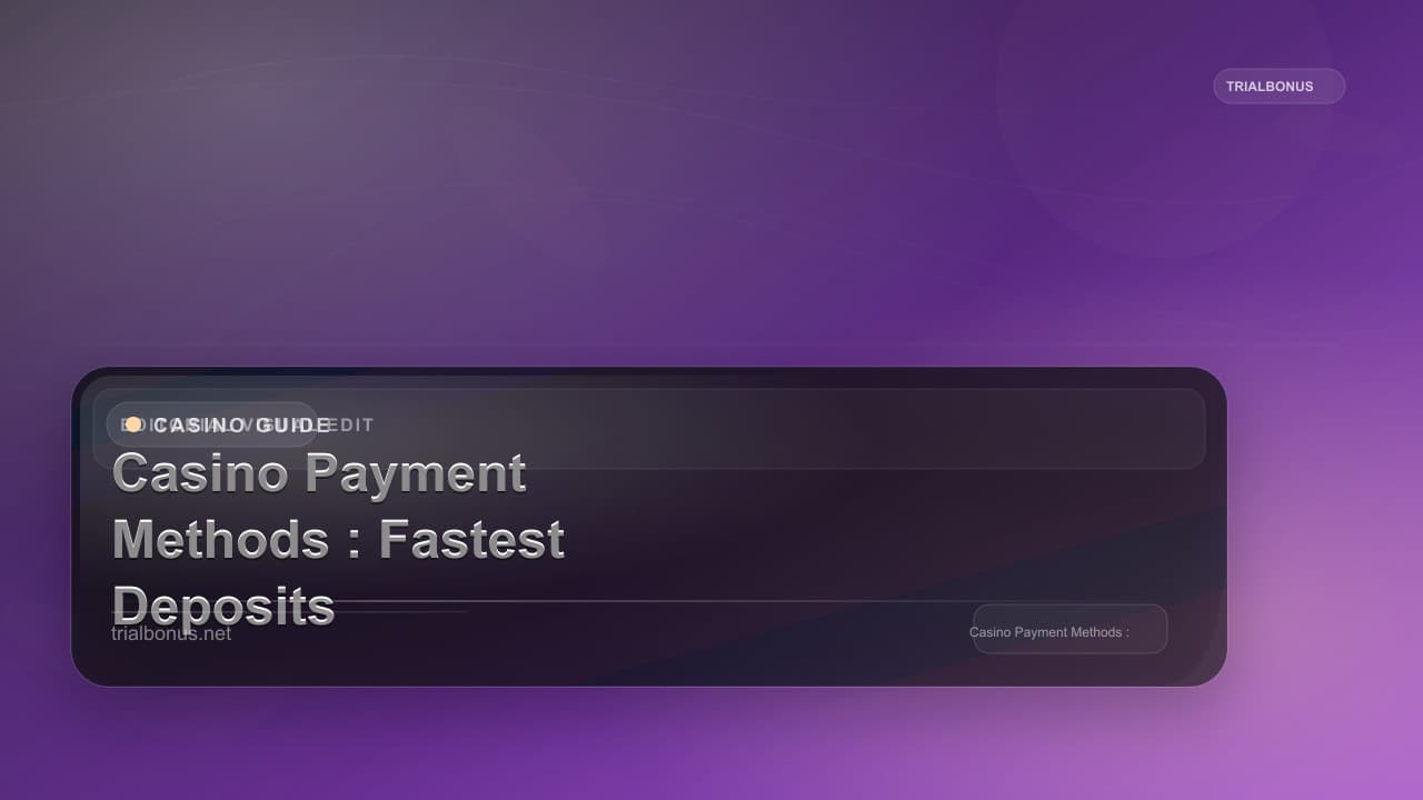 Casino Payment Methods Guide: Fastest Deposits and Withdrawals