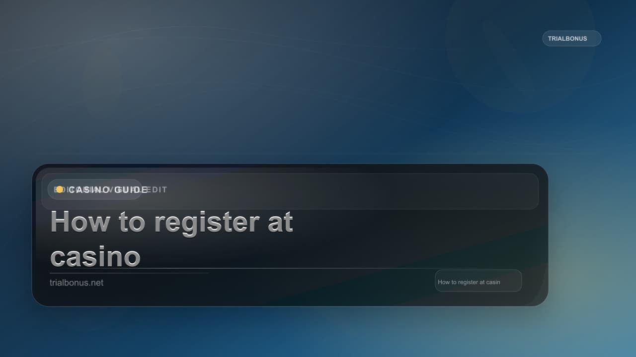 How to register at online casino UK Guide
