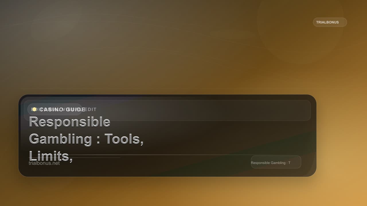 Responsible Gambling Guide: Tools, Limits, and Self-Exclusion