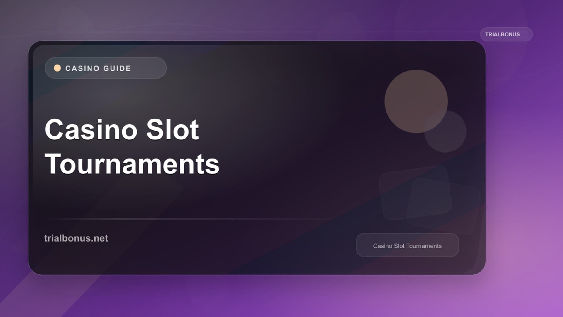 Casino slot tournaments: rules and probability to check