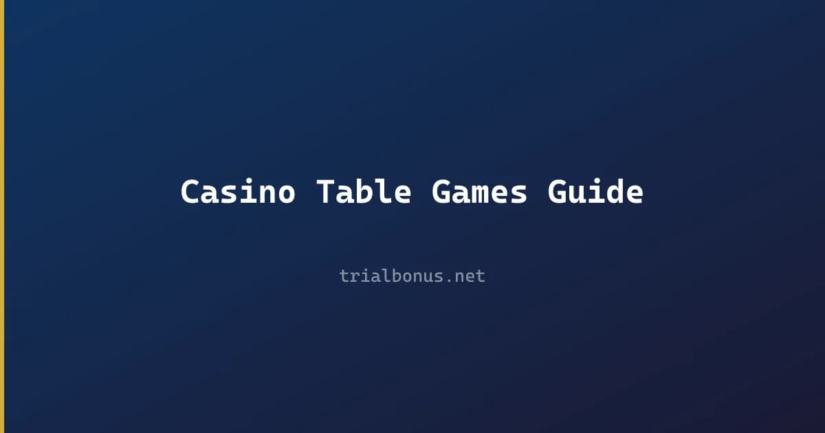 Casino Table Games Guide review