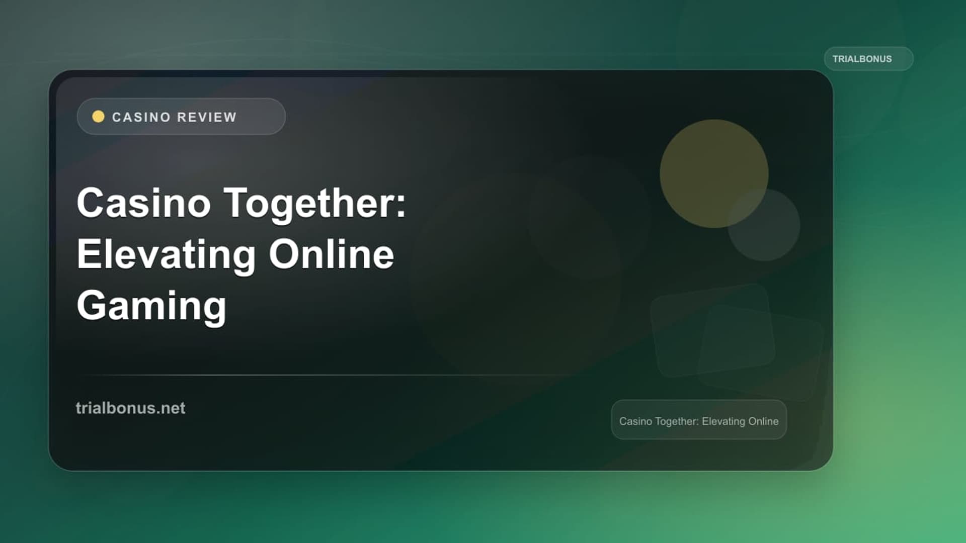 Casino Together: Elevating Online Gaming to New Heights
