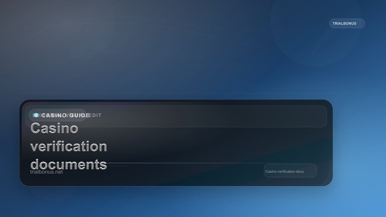 Casino verification documents UK Guide