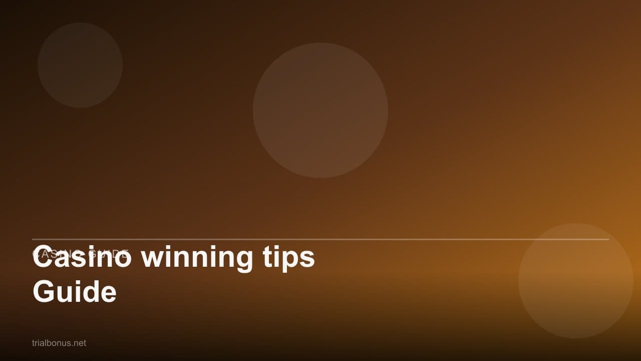 Casino winning tips Guide