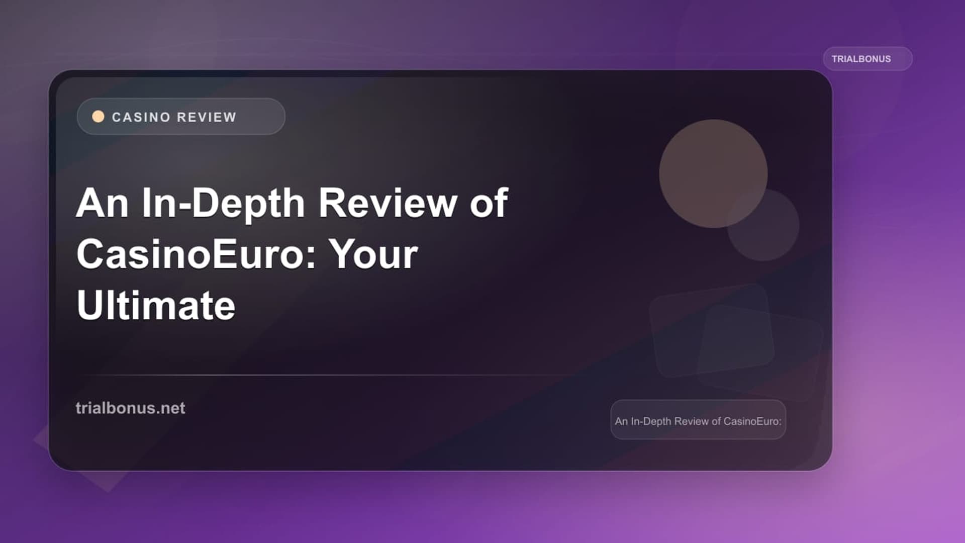 An In-Depth Review of CasinoEuro: Your Ultimate Gaming Destination