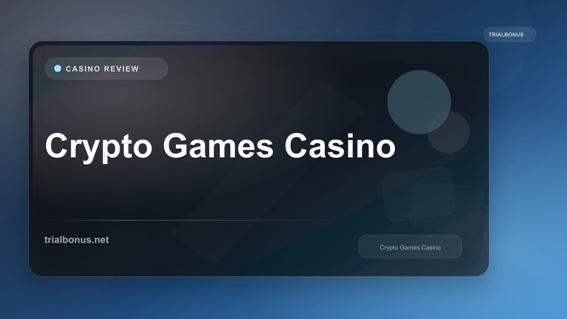 Crypto Games Casino