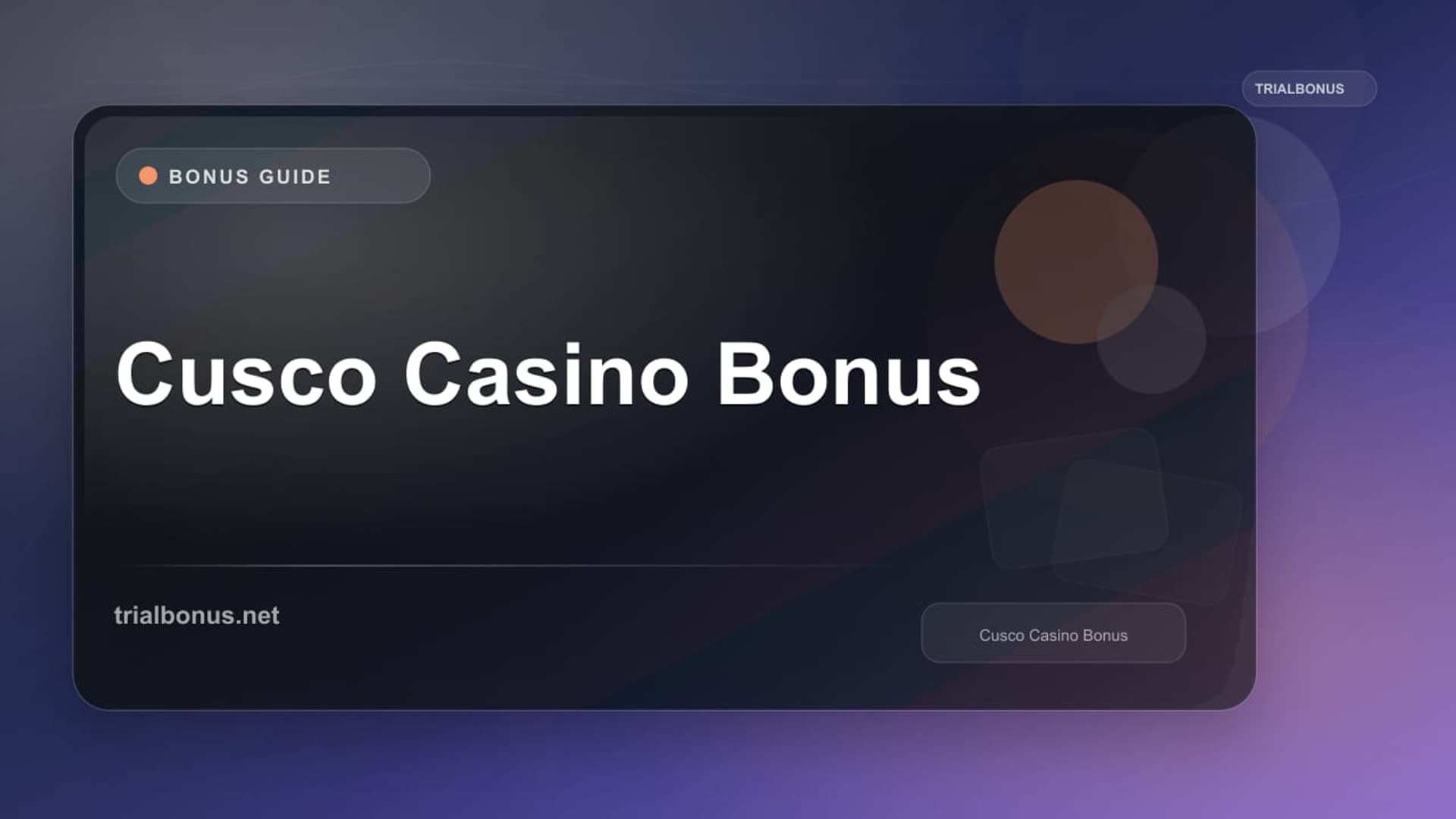 Cusco Casino Bonus