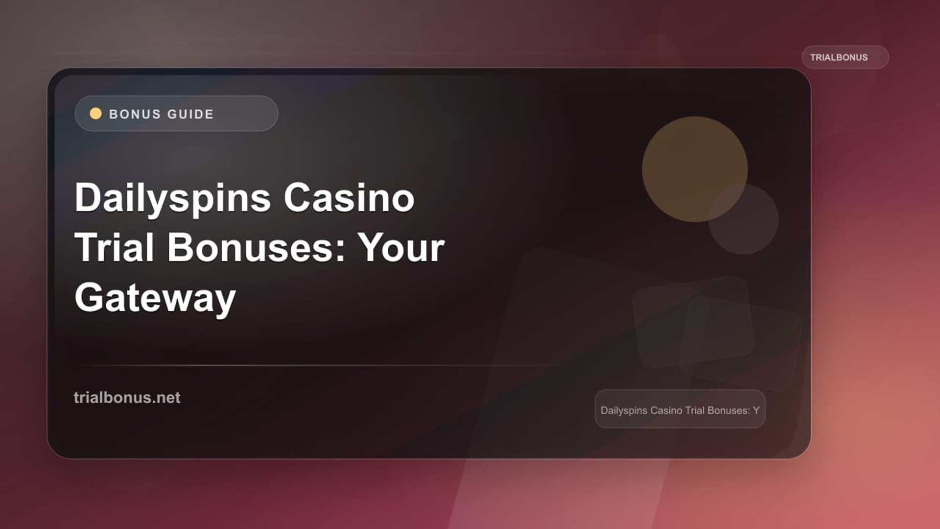 Dailyspins Casino Bonus Terms Guide