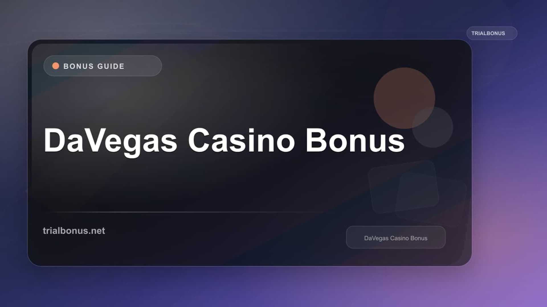 DaVegas Casino Bonus Guide