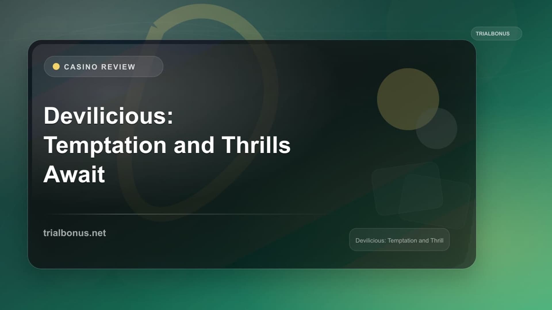 Devilicious: Temptation and Thrills Await in the Depths of Darkness