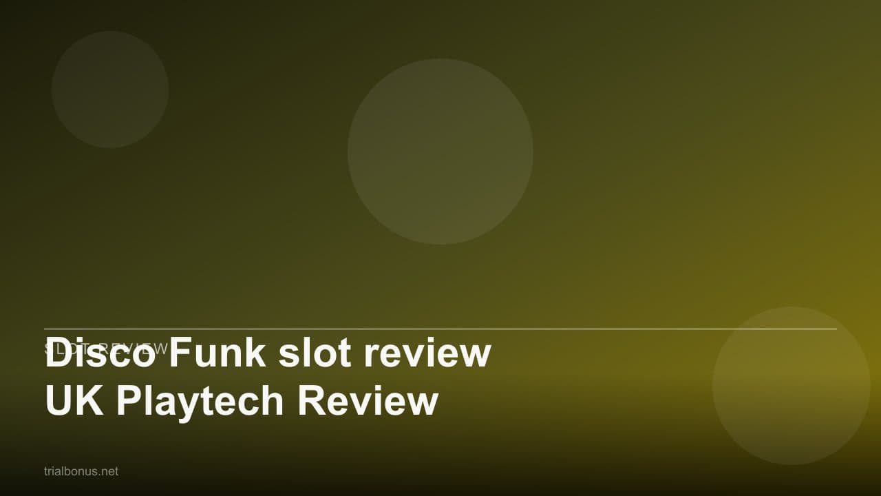 Disco Funk slot review UK Playtech Review