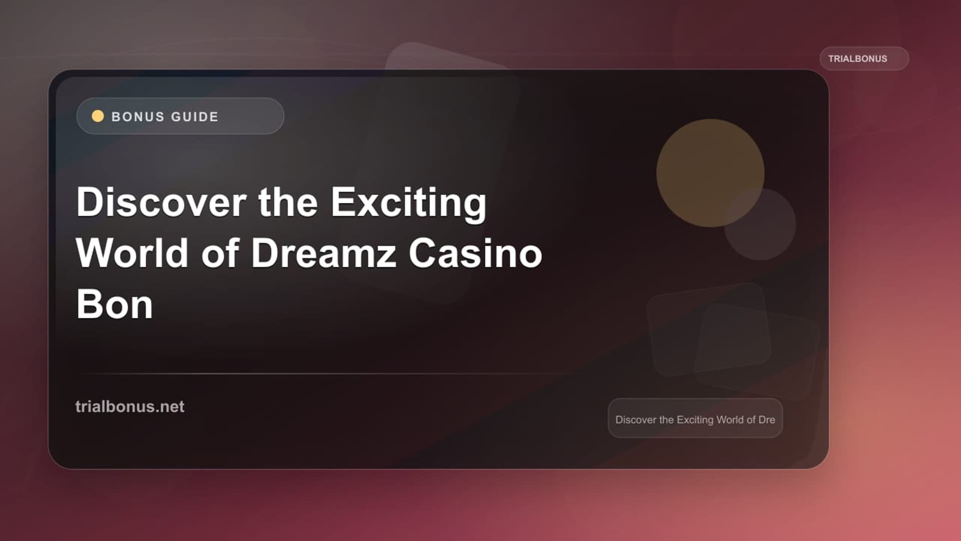 Dreamz Casino Bonus: Terms to Check Before Claiming