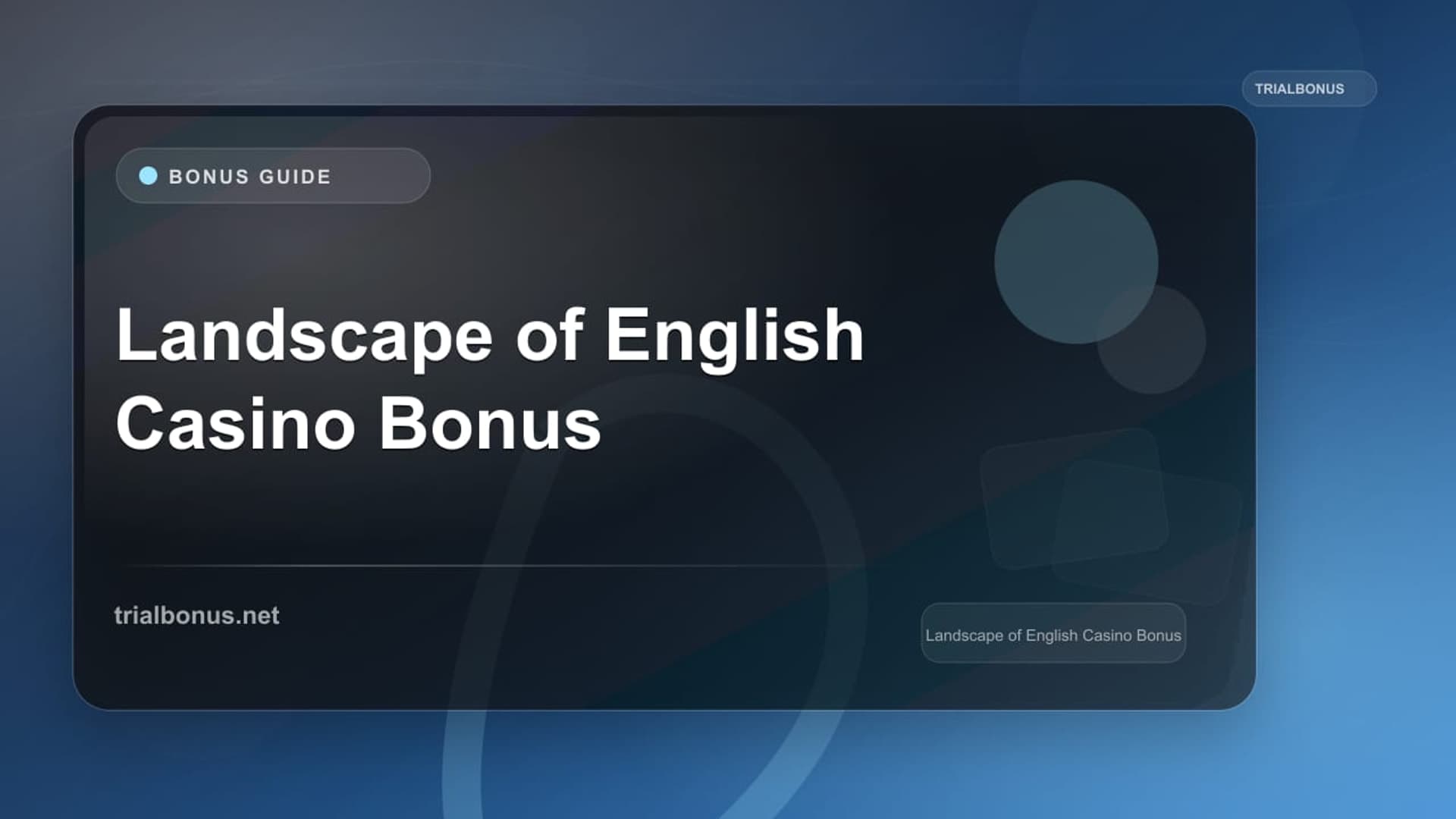 English Casino Bonuses: Terms to Verify