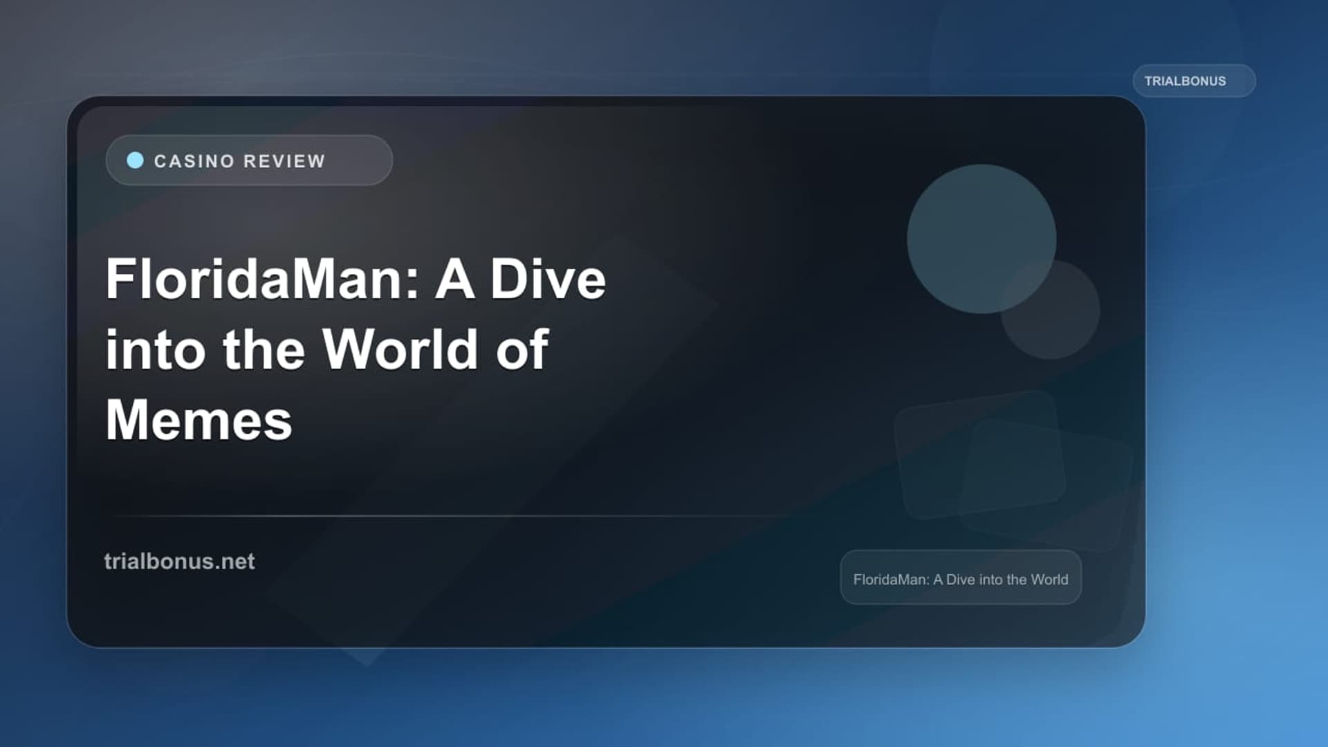 FloridaMan: A Dive into the World of Memes and Slots