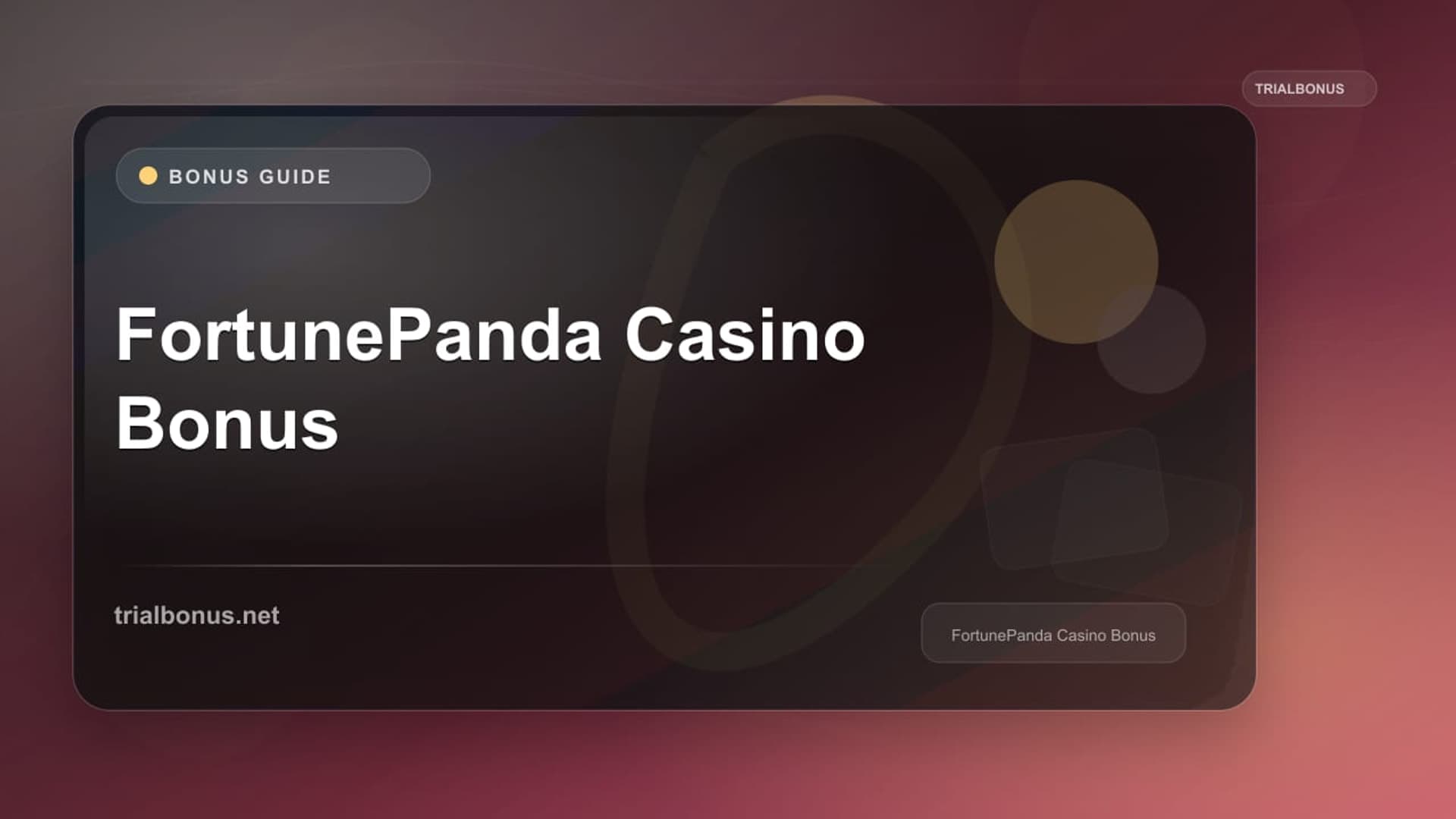 FortunePanda Casino Bonus: Terms to Verify
